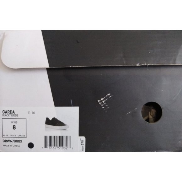 Creative Recreation Women's Carda Sneaker Black Suede Size 8 - Picture 6 of 6